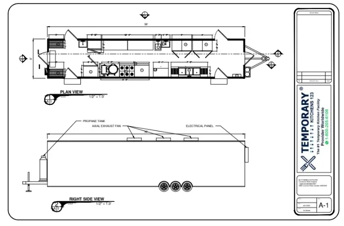 40ft Mobile Kitchen layout reference